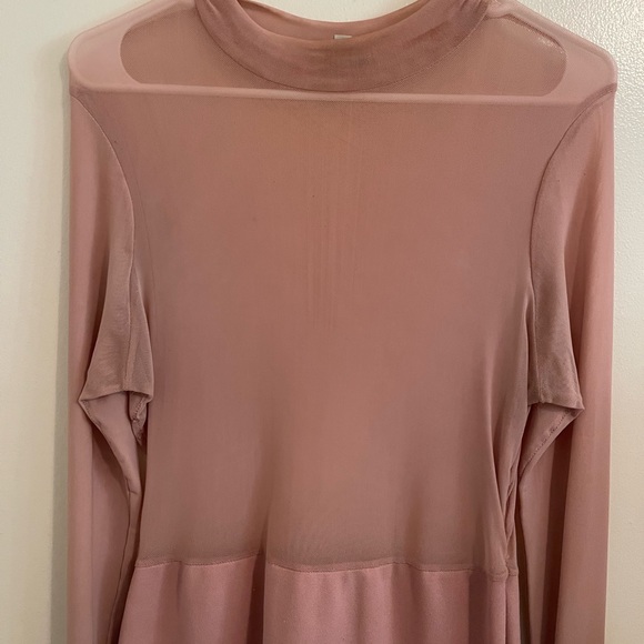 Iris Body Con Dress with See Through mesh upper part - Picture 2 of 7